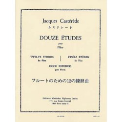 CASTEREDE JACQUES DOUZE ETUDES POUR FLUTE