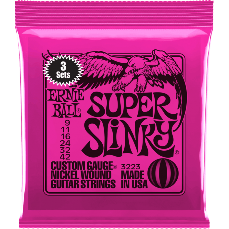 ERNIE BALL CORDES ELECTRIQUES 3215 SKINNY TOP 9-42 PACK