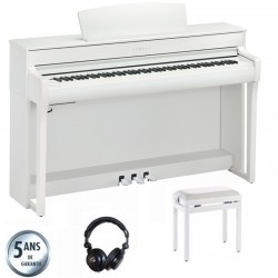 PACK YAMAHA CLAVINOVA CLP 645 BLANC MAT