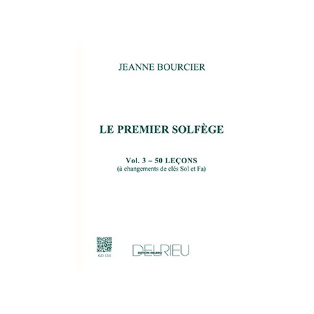 BOURCIER PREMIER SOLFEGE VOL3 2 CLES