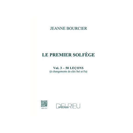 BOURCIER PREMIER SOLFEGE VOL3 2 CLES