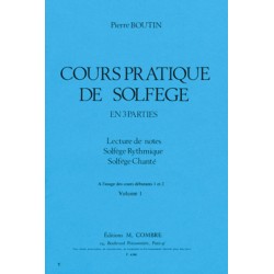 BOUTIN COURS PRATIQUE DE SOLFEGE VOL1