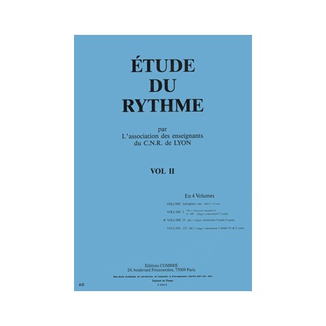 C.N.R. de Lyon - Etude du rythme Vol.2 ELEMENTAIRE 1