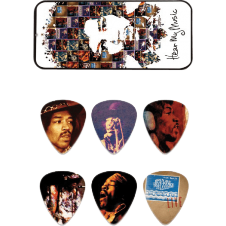 DUNLOP MEDIATORS JIMI HENDRIX BOITE DE 6 MEDIUM