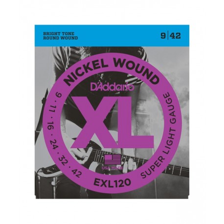 D'ADDARIO XL CORDES ELECTRIQUES 9-42