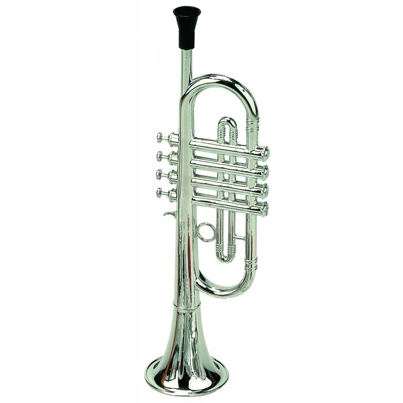 trompette plastique metalisée - idées cadeaux enfant - instruments a vents  en jouet - bauer musique
