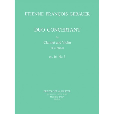 GEBAUER: DUO CONCERTANT OP.16 N°3