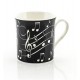 Music Notes Mug - White On Black