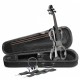 STAGG Pack violon électrique 4/4 noir métallique