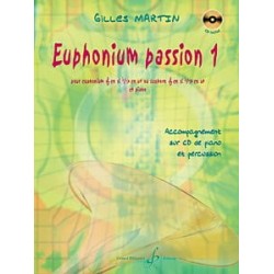 Gilles Martin Euphonium Passion 1 AVEC CD. Partition - Euphonium et Piano Billaudot