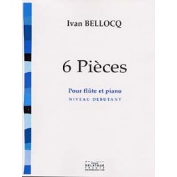 BELLOCQ 6 PIECES FLUTE ET PIANO DEBUTANT