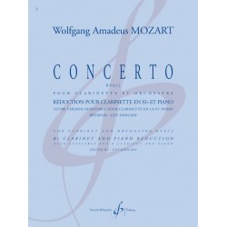 MOZART CONCERTO KV622 CLARINETTE ET PIANO
