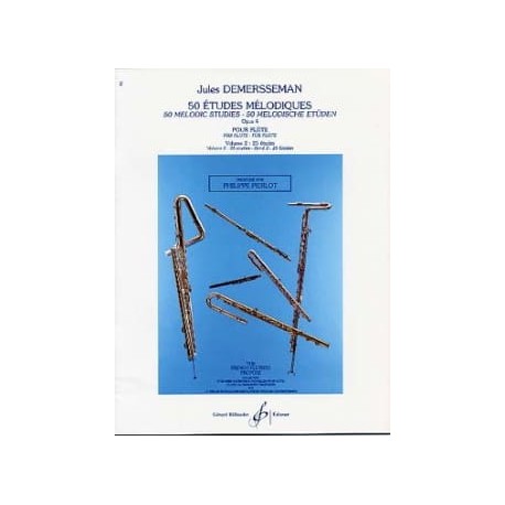 DEMERSSEMAN 50 ETUDES MELODIQUES VOL2 POUR FLUTE