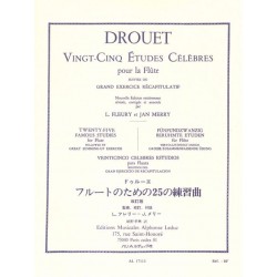 Louis Drouet 25 Etudes célèbres - Flûte