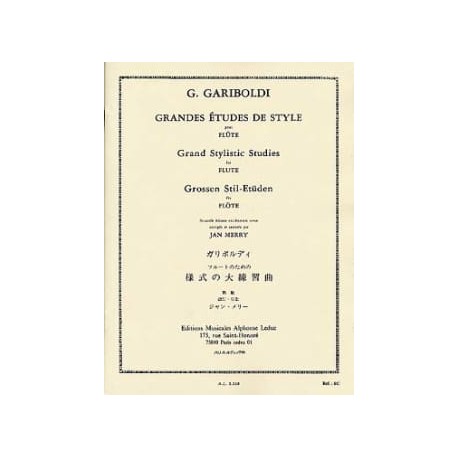 GARIBOLDI Grandes études de style op. 134