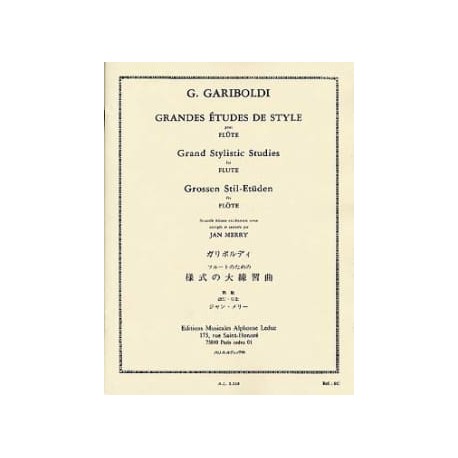 GARIBOLDI Grandes études de style op. 134