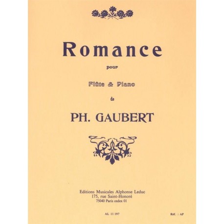 Philippe Gaubert Romance flute et piano