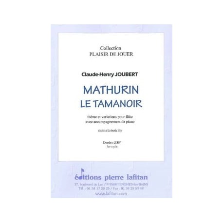 Claude-Henry Joubert Mathurin le Tamanoir flute et piano