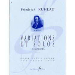 kulhau variations et solos 12 caprices pour flute seule