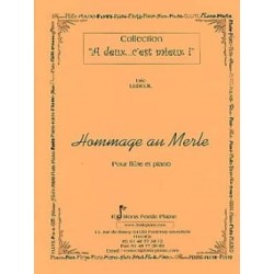 Eric Ledeuil Hommage au merle pour flute et piano