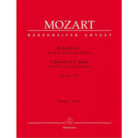 MOZART Konzert für Flöte, Harfe C-Dur KV 299 - Partitur