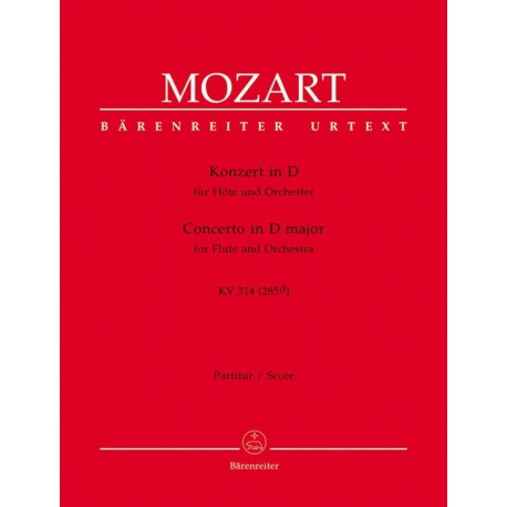 MOZART Flötenkonzert D-Dur KV 314 - Partitur