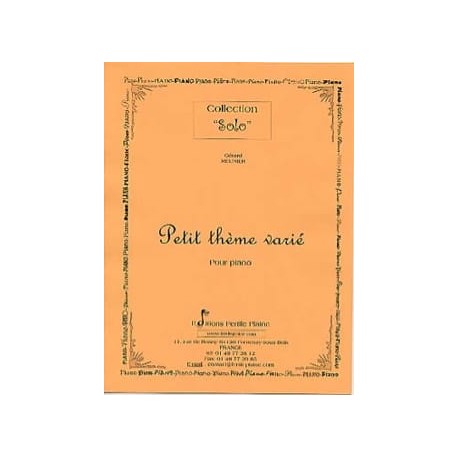 MEUNIER GERARD PETIT THEME VARIE PIANO