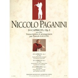 Paganini Niccolò / Gallois Patrick 24 Caprices op.1 - Flûte Solo