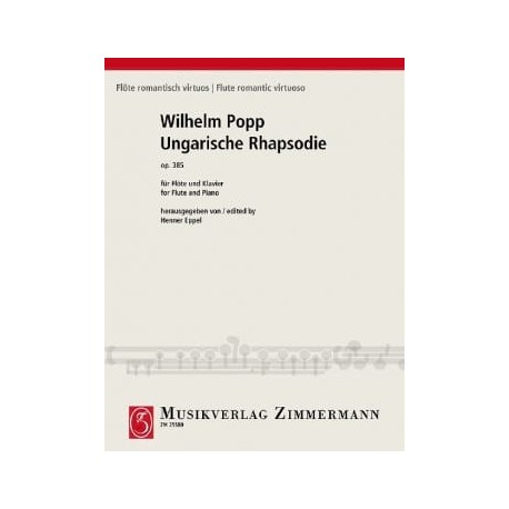 Wilhelm Popp Rhapsodie Hongroise Op. 385 flute et piano