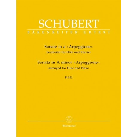 SCHUBERT Sonate Arpeggione en LA mineur flute traversiere