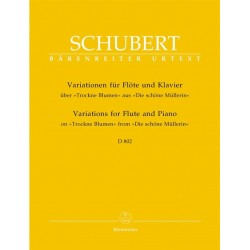 SCHUBERT Variationen über Trockne Blumen D. 802 - Flöte Klavier