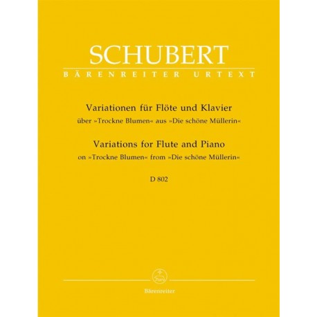 SCHUBERT Variationen über Trockne Blumen D. 802 - Flöte Klavier