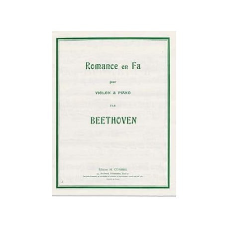 BEETHOVEN Romance en Fa OP50 violon et piano