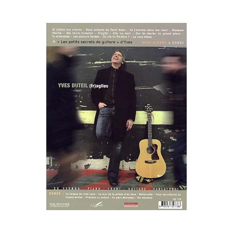 Yves Duteil: (Fr)Agiles & Sans Attendre (2 Albums)~ Songbook d'Album (Piano, Chant et Guitare)