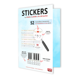 STICKERS POUR CLAVIER ET PIANO 49 A 88 TOUCHES