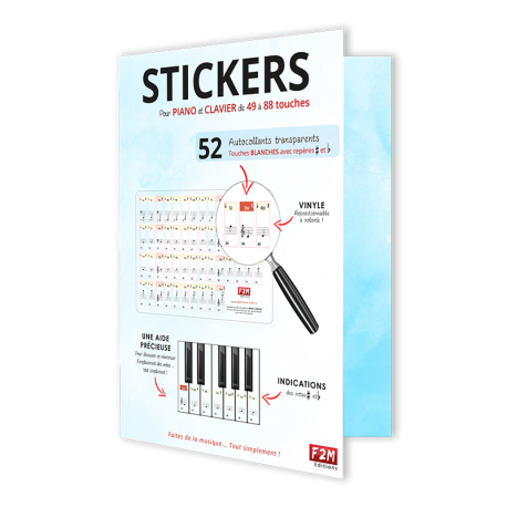 STICKERS POUR CLAVIER ET PIANO 49 A 88 TOUCHES