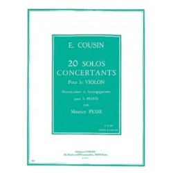 Emile Cousin 20 Solos concertants, Série 2 11 à 20 violon