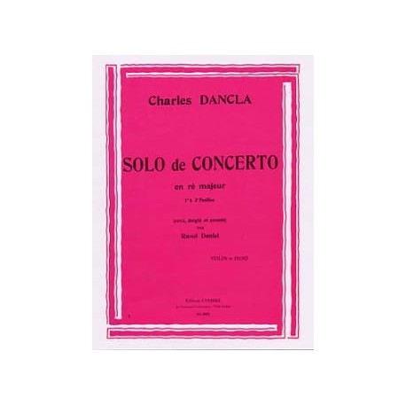 DANCLA Solo de concerto en Ré Majeur violon et piano