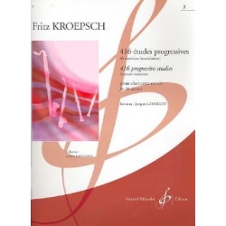 Fritz Kroepsch 416 Etudes Progressives Volume 3