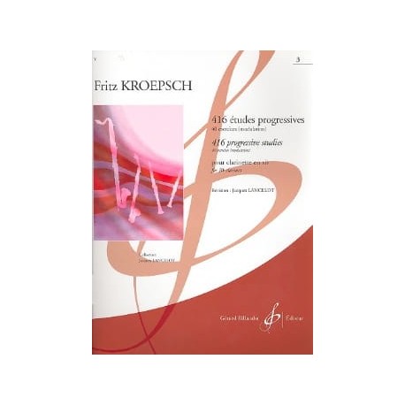 Fritz Kroepsch 416 Etudes Progressives Volume 3