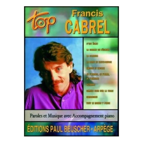 Top Cabrel~ Songbook dArtiste (Paroles Seulement, Tous Les Instruments)