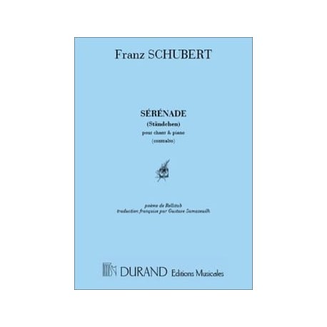 SCHUBERT Sérénade. Voix Grave