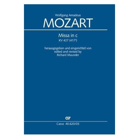 MOZART Grande Messe En Ut Mineur K 427 Messe - Choeur piano Carus