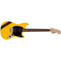SQUIER MUSTANG BULLET HH YELLOW WITH BLACK STRIPES