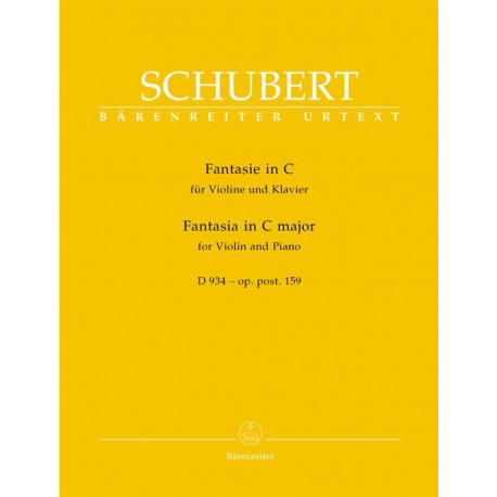 SCHUBERT Fantasie en Do Majeur, D 934 op. posth. 159
