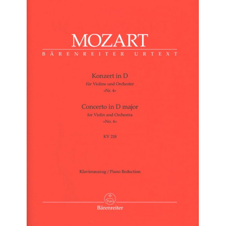 MOZART Concerto Violon n° 4 ré majeur KV 218