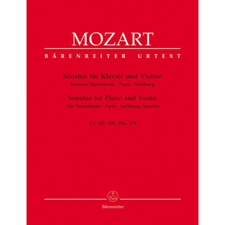 MOZART Sonates de Mannheim, Paris et Salzbourg