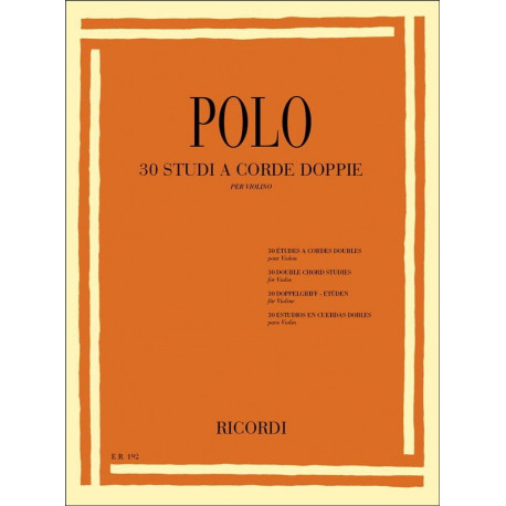 Enrico Polo 30 Etudes en doubles cordes