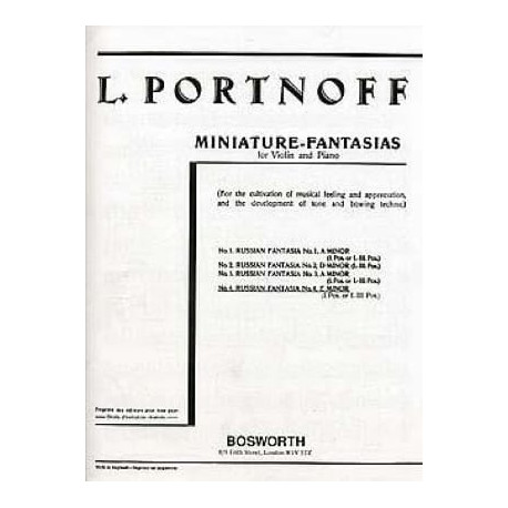 Leo Portnoff Fantaisie Russe N° 4 en Mi Mineur