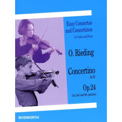 Oskar Rieding Concertino op. 24 en Sol Majeur violon et piano